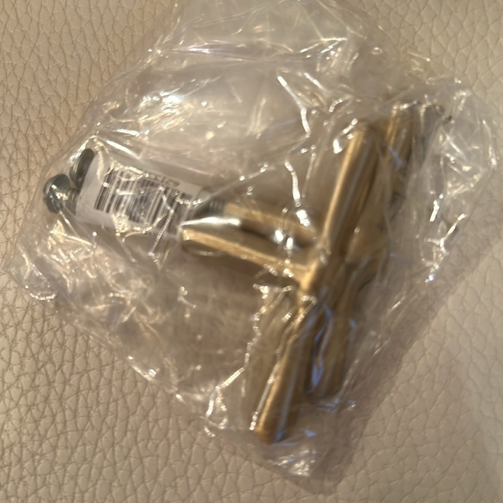 Anthropologie Sofia Knobs Set of 2 brushed Gold NWT - Picture 4 of 5